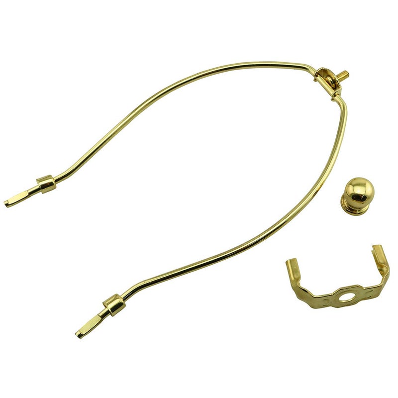 DZS Elec Imitation Gold Color 10 Inch Lamp Shade Harp Holder DIY Lighting Accessories Horn Frame Lampshade Bracket for Table/Floor Light Fitting - Image 5